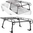 Garvee Universal Adjustable Truck Bed Rack, 1000LBS Heavy-Duty Steel Truck Ladder Rack,Full-Size Truck Rack NO Drilling