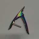 Acrylic Nail Cutter with Magnet Sizer & Length Measurement,Adjustable Stainless Nail Trimmer for Salon Home Nail Art, Professional Nail Clippers for Precise Manicures (Rainbow)