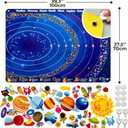 QUOKKA Space Felt Board for Kids 3-5 Years Old - Social Emotional Preschool Learning Activities for Ages 3-5 - Educational Flannel Toy Speech Therapy Gift