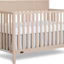 Dream On Me Ivy 5-in-1 Convertible Full-Size Baby Crib in Almond Butter, GreenGuard Gold & JPMA Certified, 3 Mattress Heights, Converts to Toddler, Day & Full-Size Bed, Safe & Stylish Nursery, 54.5"L x 29.3"W x 42.3"H
