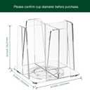 Coffee Cup Organizer for Countertop - Rotating Plastic Cup Holder 4 Compartments Clear Acrylic Cup and Lid Holder for Coffee Bar Restaurant Breakroom Disposable Paper Coffee Cup Dispenser