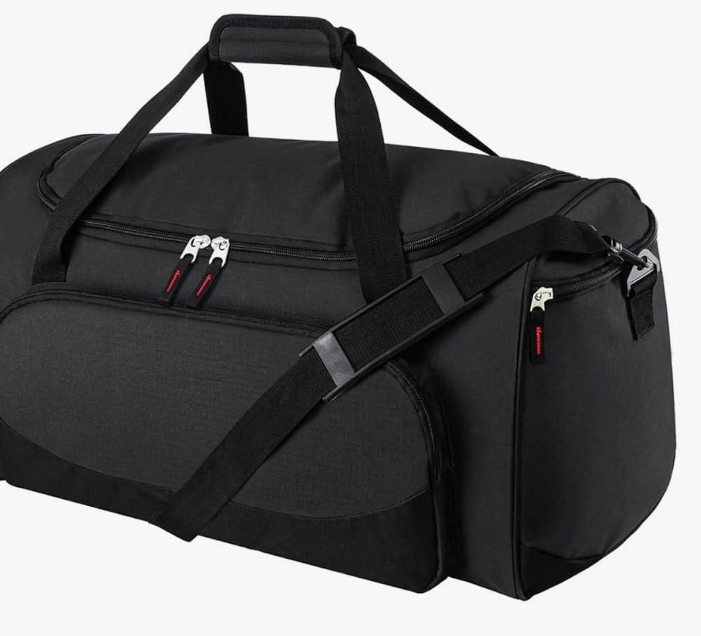 Gym Bag for Men - 55L Black Durable Large Duffle Bag for Travel, Workout, Fitness & Sport Gym Bag for Men - 55L Black Durable Large Duffle Bag for Travel, Workout, Fitness & Sport