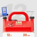 VEVOR Fuel Caddy, 16 Gallon, Portable Fuel Tank with 12V DC 2.5 GPM Electric Fuel Transfer Pump, 4 ft Delivery Hose & Auto-Stop Sensor Nozzle, Tank Adapters, Suitable for Diesel & Gasoline, Red