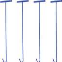 Zonon 4 Pack 31" Blue Fifth Wheel Puller 5th Wheel Pin Puller for Semi Truck Cotter Spring Pulling Tool Solid Steel Dock Hooks Portable Type Lifting J Hook for Pulling Storm Drain Manhole Covers