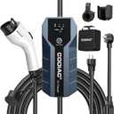 GODIAG Level 1+2 EV Charger - ETL Certified, 16Amp, 110V-240V, 20ft Cable, Portable Electric Car Charger for J1772 EVs with NEMA 6-20 & NEMA 5-15 Plug (grey)