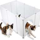FHTONGE Extra Large Cat Litter Box Enclosure Splash Guard for Any Type, Universal Kitten Litter Pan Pee Shields Wall Protector, Spill Proof Cat Litters Box Privacy Screen for Open Top