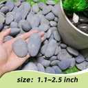7LB River Rocks,Mexican Beach Pebbles for Plants,Potting,Garden Landscape Stone Paving Stone Grey 1Inch - 2Inch