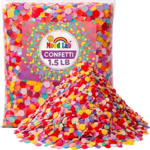 Multicolor Confetti - Mexican Colorful Party Confetti - 1.5 LBs/680 grams - Round Tissue Confetti