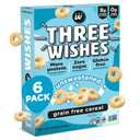 Three Wishes Grain-Free & Protein Cereal - Healthy, Sugar-Free & Gluten-Free Breakfast Cereal - Low Carb, Plant-Based, Vegan & Non-GMO - Unsweetened, 6-Pack