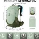 IX INOXTO Hiking Backpack, Camping Backpack, 30L Waterproof Hiking Daypack with 3L Water Bladder and Rain Cover (Green), Standard