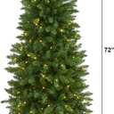 Nearly Natural 6ft Pre-Lit Slim Mountain Pine Artificial Christmas Tree