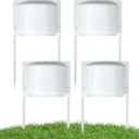 Lasnten 4 Pcs Sprinkler Guard White Sprinkler Splash Shield Plastic Head Protector Overspray Protector Guard for Lawns, Parks, Garden