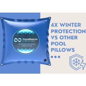 Premium 2-Pack 4' X 4' ft Pool Pillows 4' x 8' ft Total Measurement Ultra Thick & Super Durable Above Ground Pool Winter Pool Pillow .4mm Thick and Cold-Resistant PVC. 