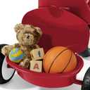 Radio Flyer Deluxe Steer & Stroll Trike, Red, for Kids 2-5, 2-in-1 Parent Steer Tricycle, Removable Push Handle, Adjustable Seat, Steel Frame, Covered Storage Bin, Tricycle for Toddlers and Kids