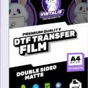 Vintalie DTF Transfer Film  A4 (8.5x11)50 Sheets Premium Matte Double Sided DTF Film PET Transfer Paper Direct to T Shirts