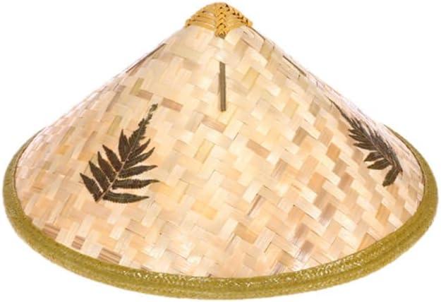 Holibanna Kindergarten Painting Hat Kids Diy Straw Conical Rice Farmer Hat for Kids Boys Girls Garden Activity Costume Accessory (Beige)