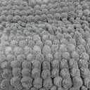 H.VERSAILTEX Navy Blue Bathroom Rugs 2 Piece, Bath Mat Set Slip-Resistant Extra Absorbent Soft and Fluffy Striped Chenille Bath Rugs, Floor Mats Dry Fast Machine Washable (20" x 32"/ 17" x 24")