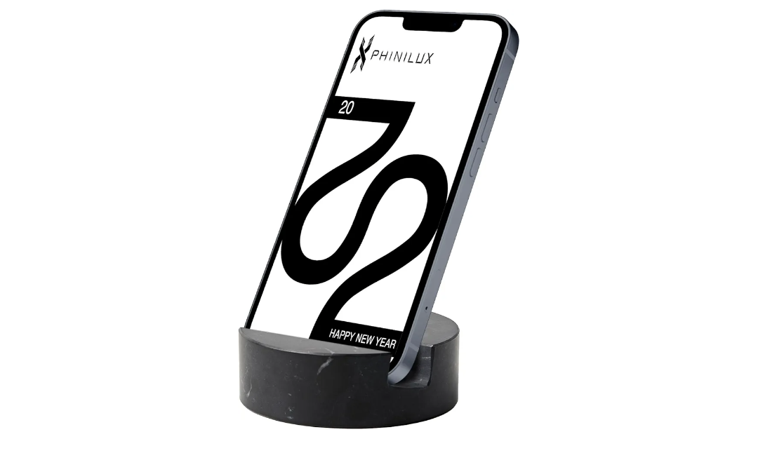 Luxury Marble Cell Marble Phone Stand, Phone Holder for Cellphone Tablet On Office Desk, Kitchen, Countertop, Nightstand, Round