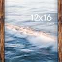 12x16 Picture Frame Brown, Classic Poster Frame for Horizontal or Vertical Wall Mounting, 1 Pack