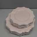 COLOSUS 60 Pack Pink Plastic Plates Set for 30 Guest,Pink Party Plates,Heavy Duty Pink Plates,include 30 Dinner plates& 30 Salad/Dessert plates for Party,Spring,Wedding,Birthday,Valentines,Easter Day