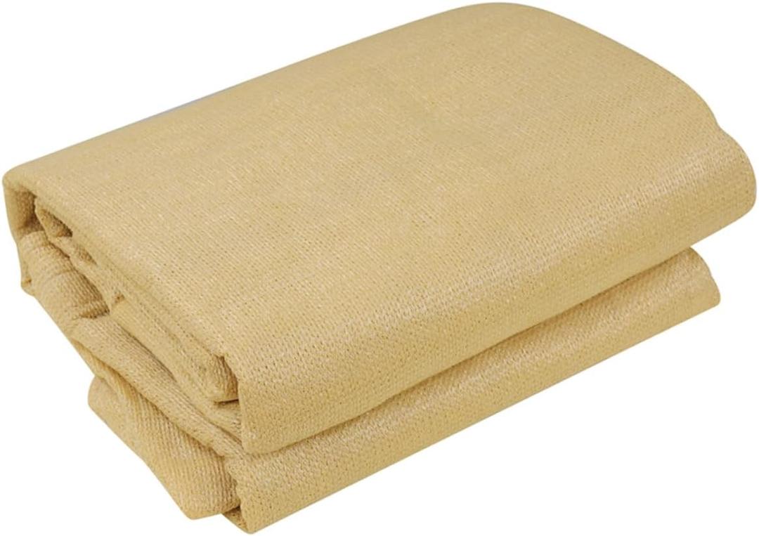 Garneck Triangle Sun Shade Sail Canopy with Metal Beige for Garden Pool and Outdoor Use Easy Installation and Weather Resistant Design (360CM)