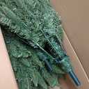 6ft Pre-Lit Artificial Pencil Green Christmas Tree with Warm White 300 LED Lights, Hinged Realistic Slim Xmas Tree w/Sturdy Metal Stand, 850 Tips for Home, Office, Party Decoration Indoor