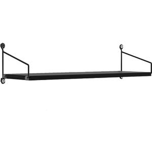Floating Shelves Wall Mounted 40/60cm Decorative Wall Shelf,Scandinavian Industrial Style Wall Mounted Shelves,for Bathroom, Bedroom, Living Room,Load Capacity 10kg (Black)