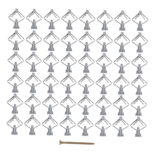 100pcs Plastic Butterfly Plug Wall Anchor for Drywall Repair Stucco Anchors