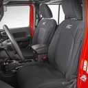 Rough Country Neoprene Seat Covers for Jeep Wrangler JL 4-Door (2018-2024) w/No Rear Arm Rest - Waterproof & UV Resistant, Foam Padded, Front & Rear Seat Cover Set