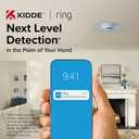 Kidde Smart Smoke Detector, Ring App Enabled for Real-Time Notifications, Hardwired Alarm, AA Backup Battery