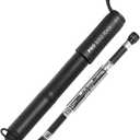 Pro Bike Tool Mini Bike Pump - Compact and Portable Bicycle Tire Pump for Fast Inflation - Compatible with Presta and Schrader Valves - Lightweight and Durable Design - Essential Bicycle Accessories (MATT Black)