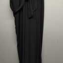 R&M Richards Classic Solid Jumpsuit W/Wrap Top & Ruffle Cap Sleeves (12 Petite, Black)