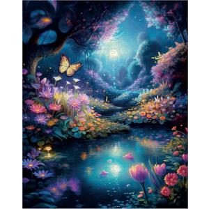 Wooden Puzzles for Adults Unique Shape Jigsaw Puzzles Graden Butterfly 200 Piece Medium Size Beautiful Package for Birthday Gifts, Game Nights and Family Presents 11.2 x 11.2 Inch