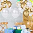 5 inch Pearl White Balloons, 100 pcs Mini White Party Balloons small Latex Balloons for Birthday Wedding Baby Shower Decorations (Pearl White)