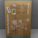 Smug 3 Wheels Pet Stroller, Dog and Cat Strollers, Storage Basket and Cup Holder, Breathable Mesh, Lightweight Travel Carrier, Waterproof and Foldable for Small Pets Outdoor Walk, Black (29.13" x 17.71" x 39.37")