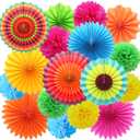 Party Hanging Paper Fan Set, Paper Flower Balls, Birthday Parties, Wedding Events, Holiday Decorations