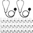 Hanaive 30 Pack Kids Stethoscope Toy Disposable Stethoscope Bulk Real Working Nursing Doctor Pretend Game Nurse Costume Accessories for Kids School Career Day Grad Party(Black)