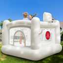 White Bounce House for Toddler Indoor Bouncy Castle Toddler Bounce House PVC Waterproof Materials Easy to Clean Outdoor Backyard for Kids Ages 3-6 68 x 68 x 58.2 inch Built to Last & Safety