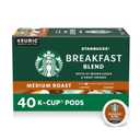 Starbucks K-Cup Coffee Pods, Medium Roast Hot or Iced Coffee, Breakfast Blend, 40 Keurig Pods BBD:04-10-26