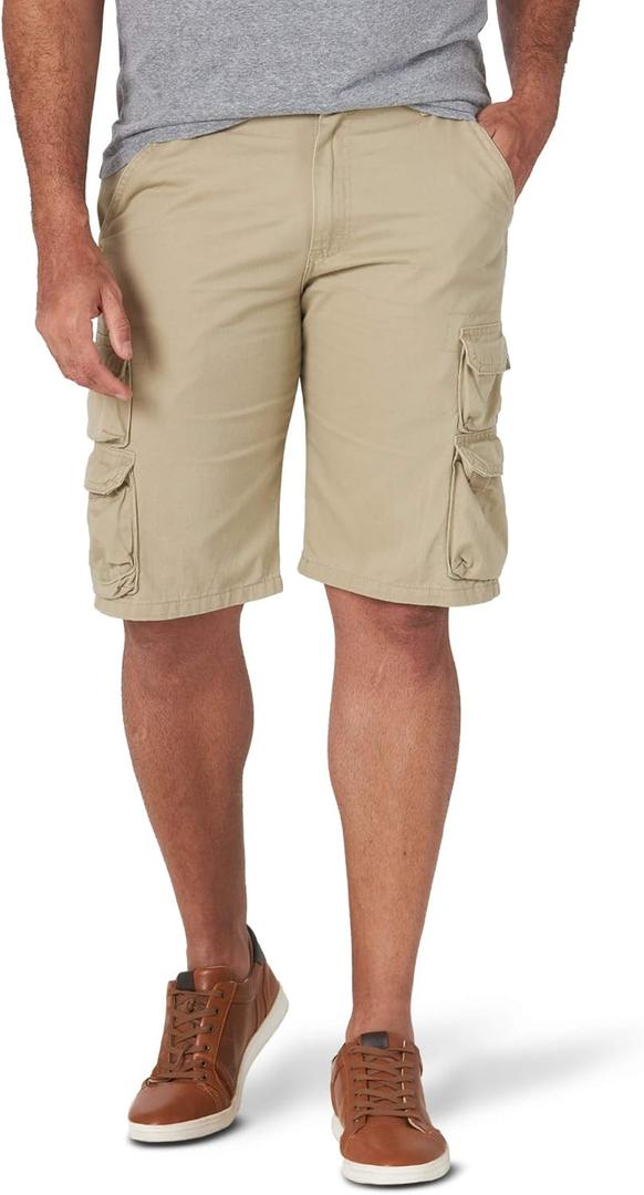 Wrangler Authentics Men's Premium Twill Cargo Short (Bennard), Camel, 42