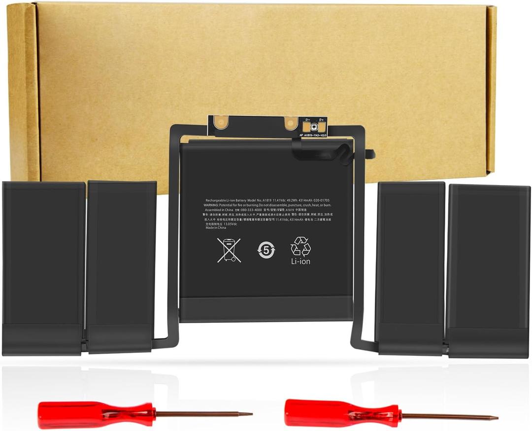 Futurebatt A1706 A1819 Battery Replacement for MacBook Pro 13 inch Late 2016 Mid 2017 EMC 3071, EMC 3163 MPDK2LL/A, MPXW2LL/A, MPXX2LL/A, MQ002LL/A