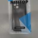 NITITOP Compatible with iPhone 15 Case Cute Aesthetic Little Polka Dots Pattern Design for Women Men Girls Soft TPU Shockproof Stylish Full Camera Protective Phone Cover - Black