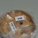Hipiwe Small Round Keys Basket Bowl for Entryway 8.6" Hand-woven Wicker Storage Basket Rattan Decorative Basket Fruit Candy Cake Food Serving Baskets Tray for Keys, Wallet, Cell Phone