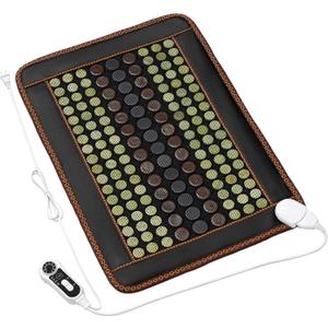 Far Infrared Heating Pad, Natural Jade and 2 Different Tourmaline Heating Pad, Electric Heating Pads for Back Neck Shoulders and Abdomen, Auto Shut Off Function (30.7" X 20.8")