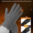 6 x ATERCEL Winter Gloves for Men & Women - Thermal Gloves for Cold Weather, Snow & Running/Biking with Touchscreen Fingers (Gray, S)