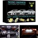 Fyre Flys 8 Piece White LED Interior Lights for 2017-2023 Hyundai Elantra 6000K 5050 Series SMD Package Kit and Install Tool