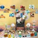 2 x Travel Birthday Party Decorations, Adventure Begin Party Decorations for Around The World Party Graduation Farewell Retirement Party Supplies