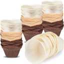 Gejoy 300 Pcs Lotus Tulip Cupcake Liners Baking Muffin Paper Baking Cups Cupcake Liners Holders Cupcake Wrapper for Party, Wedding, Birthday, Christmas, Baby Showers, 3 Colors (Delicate)