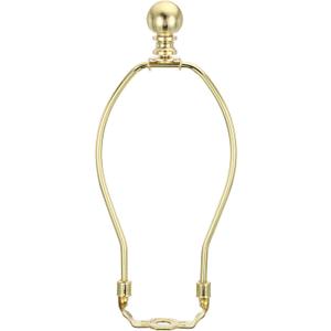 PATIKIL 7.5 Inch Lamp Harp Kit with Finial, 1 Set Detachable Shade Bracket Holder, DIY Lighting Accessories for Table Floor Lamps, Gold Tone