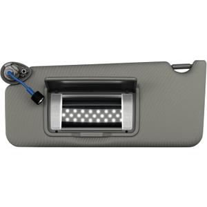 Driver Left Side Gray Sun Visor with Mirror Light Fit for Honda Accord 2013-2017 Replace 83280T2FA52ZB